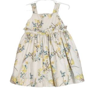 Edgehill Collection Cream Floral Print Sleeveless A-Line Dress Size 2T